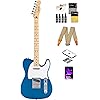 Fender Standard Telecaster - Aqua Marine Metallic Bundle with Strap, Guitar Cleaning Kit and Austin Bazaar Instructional Video