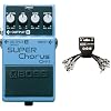 Boss CH-1 Stereo Super Chorus Pedal + MXR 3 Pack 6 in Patch Cables Bundle